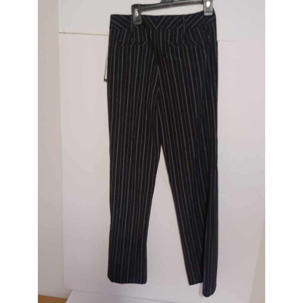 NWT Womens Black Pinstriped IZ dress pants Size 14 28X29 - Picture 5 of 5